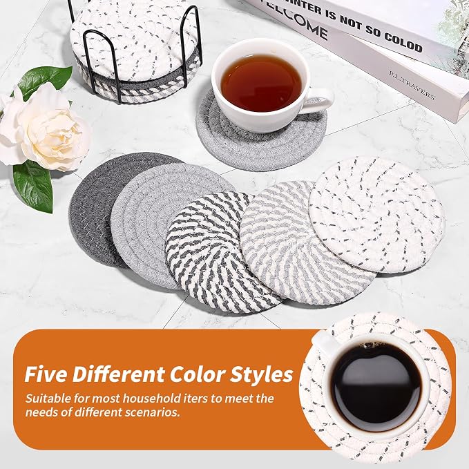 10 Pcs Round Cotton Coasters - Image 3
