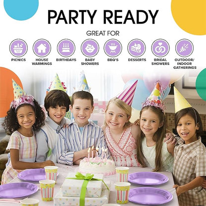 Orange Plastic Plates For Party 7" Orange Disposable Plates Heavy Duty 100 Pcs Plastic Dinnerware Sets Heavy Duty 350 GSM Disposable Dinnerware Set