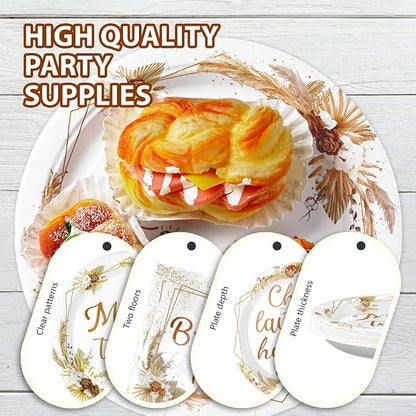 Grencian 96Pcs Boho Bridal Shower Party Decorations, Serves 24 | Miss to Mrs - Image 3