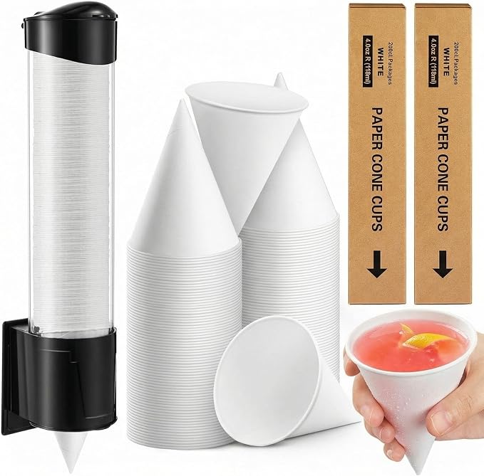 Roshtia 400 Pcs 4 oz Snow Cone Cups Disposable by Roshtia