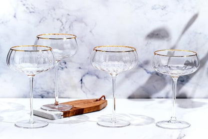 Lysenn Vintage Coupe Glasses Set of 4 - Image 5
