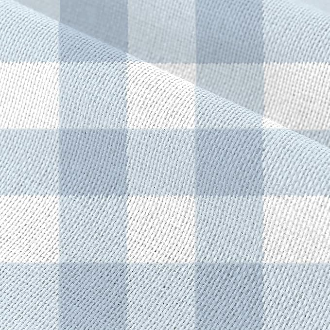 Dusty Blue Gingham Table Runner Blue Checkered Boy Girl Baby Shower Birthday - Image 4