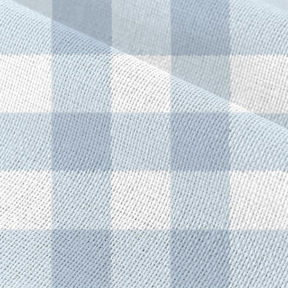 Dusty Blue Gingham Table Runner Blue Checkered Boy Girl Baby Shower Birthday - Image 4