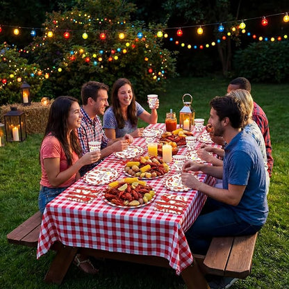 350 Pcs Crawfish Boil Party Decorations 12 in Disposable Oval Plates and - Image 5