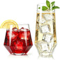 Lueumxc 56 Pack Plastic Wine Glasses Disposable Diamond Champagne Flutes by Lueumxc