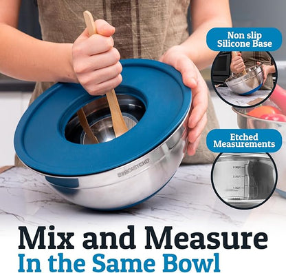 6pc Stainless Steel Mixing Bowls - Image 2