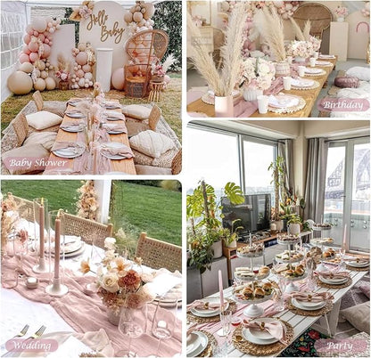 Dusty Pink Table Runner Cheesecloth 35x120 inch, Spring Summer Cheese Cloth - Image 8
