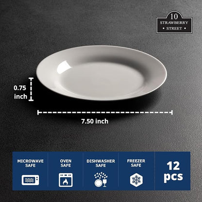 10 Strawberry Street 7.5" Catering Round Salad/Dessert Plate - Image 6