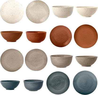 Sango Siterra Painter's Palette 16-Piece Stoneware Dinnerware Set - Image 8