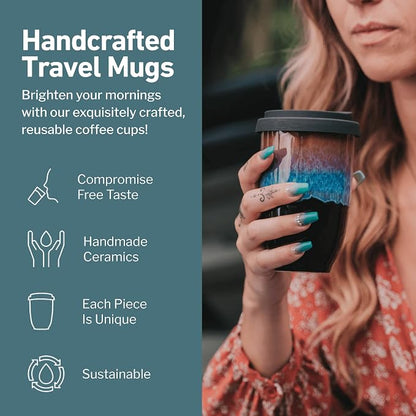 NOVA CERAMICS 12oz Travel Coffee Mug - Image 2