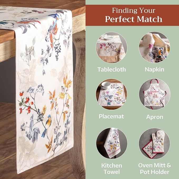 Maison d' Hermine Table Runner 100% Cotton 14.50" x 108" | Table Runners 108 - Image 5