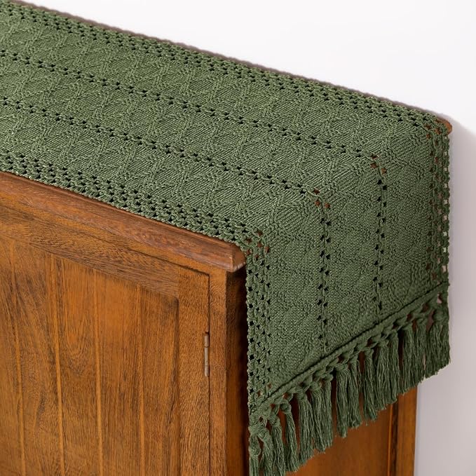 Boho Table Runner Summer Farmhouse Rustic Dining Dresser Scarf Home Decor | by Socomi