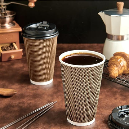 LITOPAK 80 Pack 16 oz Disposabel Paper Cups, Coffee Cups - Image 5