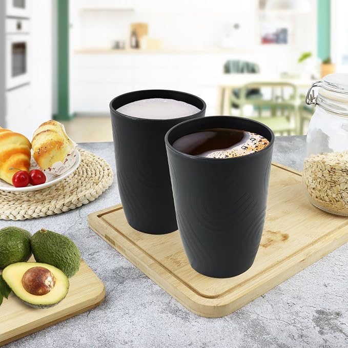 Wheat Straw Cups 6 Pcs, 16 OZ Plastic Drinking Cups, Unbreakable Plastic - Image 8