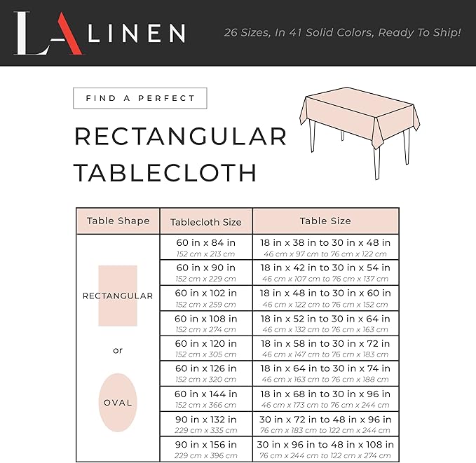 LA Linen Polyester Poplin Washable Rectangular Tablecloth, Stain and Wrinkle Resistant Table Cover 60x84, Fabric Table Cloth for Dinning, Kitchen, Party, Holiday 60 by 84-Inch, Emerald Green