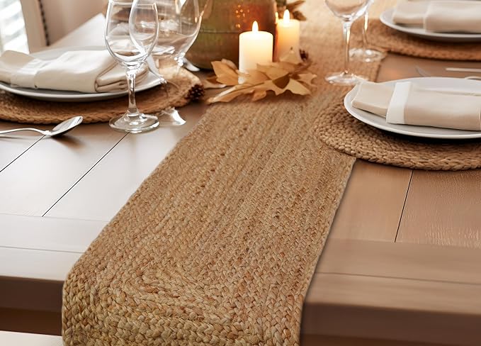 COTTON CRAFT Jute Braided Table Runner - Image 6