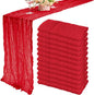 12 Pack Cheesecloth Table Runner 35x72 Inch Boho Gauze Table Runner Rustic by Fivenl