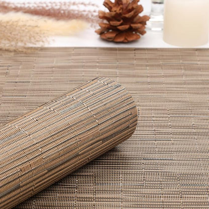 Myir JUN Light Brown Table Runner Home Decor Dining Table Runners | Vinyl Table - Image 2