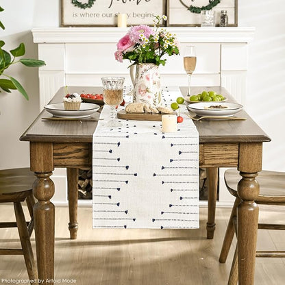 Artoid Mode Dark Blue Boho Table Runner - Image 2