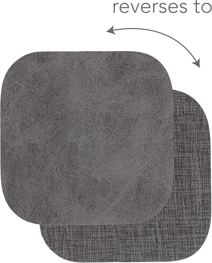 KAF Home Santiago Set Of 4 Faux Leather Coasters - Image 2