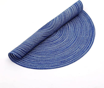 SHACOS Round Braided Placemats 15 inch Set of 4 Washable Cotton Polyester - Image 8