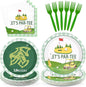 96 Pcs Golf Party Decorations for Girls Boys, Serves 24 | Yellow Green Golf by Greencian