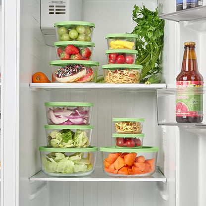 12-Piece Glass Food Storage Containers Set | 2-Cup, Leakproof | Microwave - Image 3