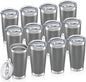20oz Tumbler Bulk with Lid Stainless Steel Tumblers, 12 Pack | Leak Proof Lid by Unknown
