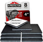 Non Slip Furniture Pads X-PROTECTOR - 8 PCS 4" - Premium Furniture Grippers! Rubber Feet Hardwood Floor Protectors for Furniture Legs - Couch Stoppers - Keep Your Furniture in Place Forever!