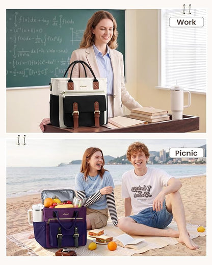 LOVEVOOK Insulated Lunch Bag Women, 21L X-Large Lunch Cooler Bag Lunch Tote | - Image 5