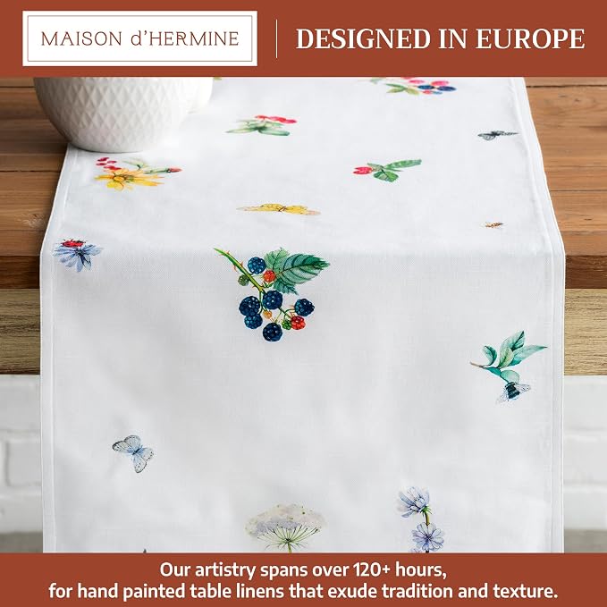Maison d' Hermine Table Runner 100% Cotton 14.50" x 72" | Table Runners 72 - Image 2