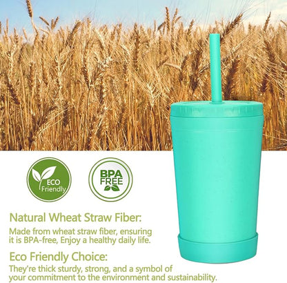Homestockplus 10 Oz Wheat Straw Reusable Cups - Image 3