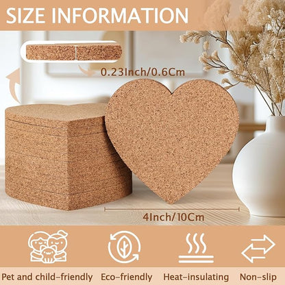 60 PCS Cork Coasters for Laser Engraving, Thick Absorbent Blank Coasters | 4 - Image 2