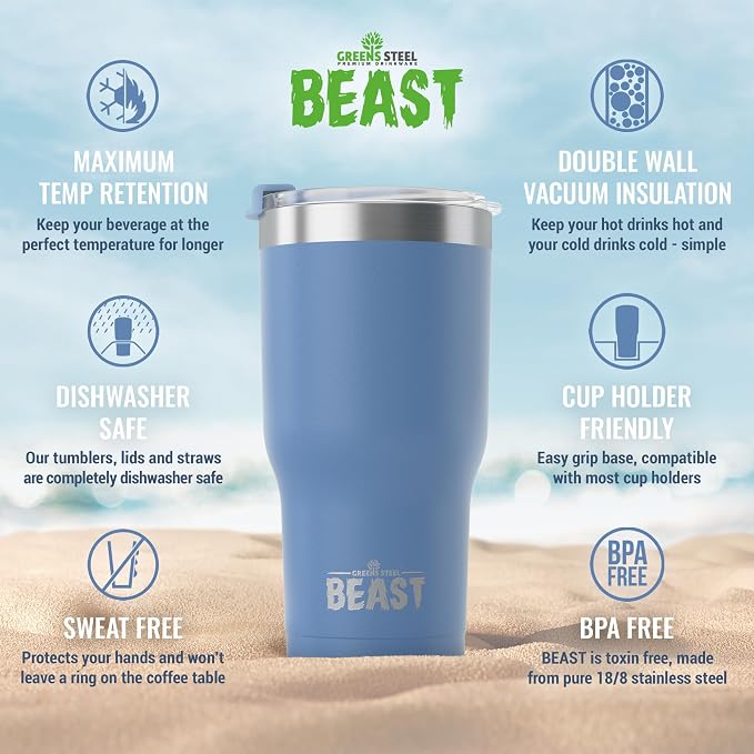 Beast 20 oz Tumbler Stainless Steel Vacuum Insulated Coffee Ice Cup Double Wall - Image 6