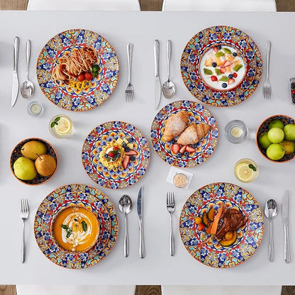 vancasso 12 Pieces Dinnerware Sets, Porcelain Dishes Set - Image 9