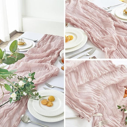 IVAPUPU Dusty Pink Table Runner 120 Inches - Image 7