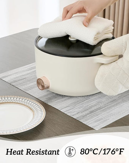 Leetaltree Lightsteel Black Placemats Set of 8 - Image 4