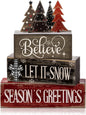 Moucuny 4 Pcs Christmas Table Decor Christmas Tree Centerpiece Rustic by Moucuny