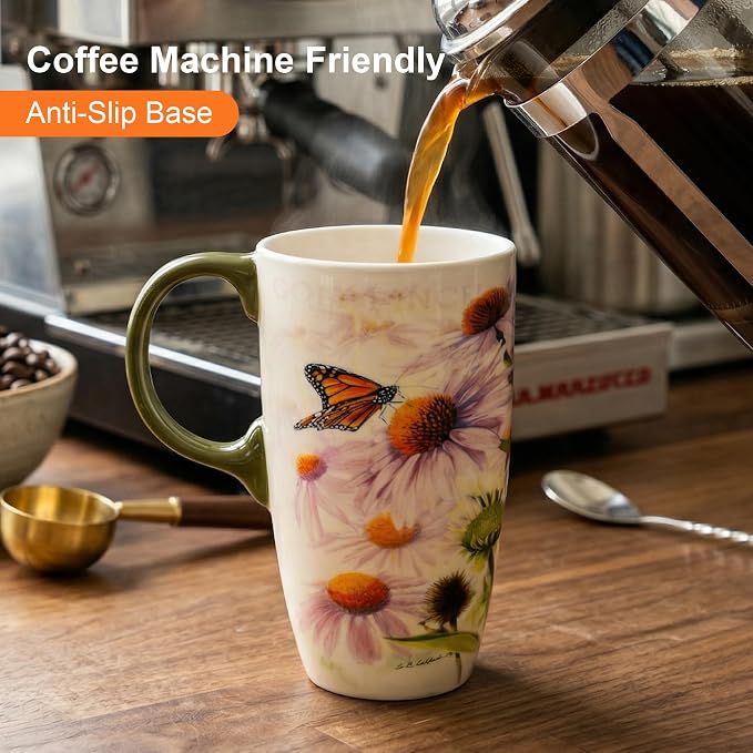 Topadorn Goldfinch Bird Coffee Mug - Image 7