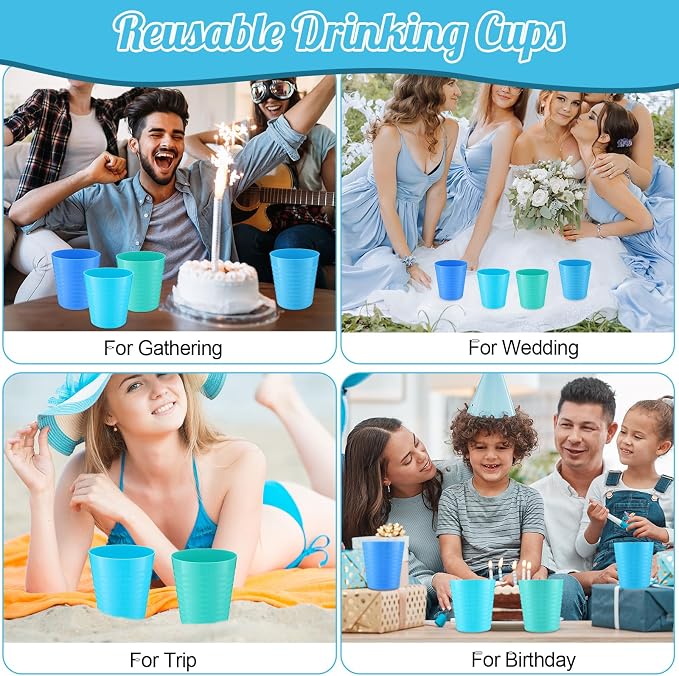 Eccliy 36 Pcs Kids Cups Bulk, 8 oz Plastic Toddler Drinking Cups Unbreakable - Image 6