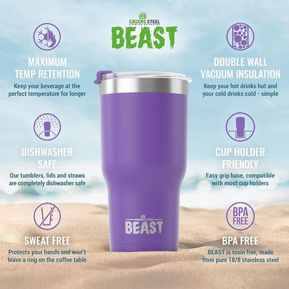 Beast 40 oz Tumbler Stainless Steel Vacuum Insulated Coffee Ice Cup Double Wall - Image 6