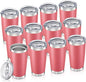 20oz Tumbler Bulk with Lid Stainless Steel Tumblers, 12 Pack | Leak Proof Lid by Unknown