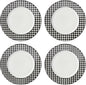 Lenox Dinnerware Set, Gingham Black Dinner Plates, Service by Lenox