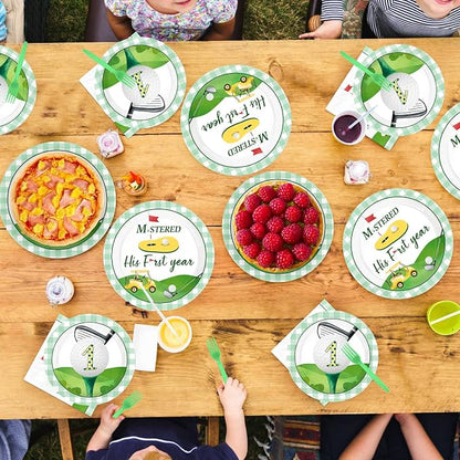 96Pcs His First Year Golf Party Decorations, Serves 24 | Golf Plates and - Image 8