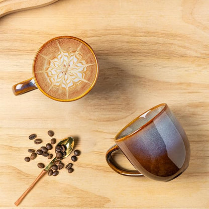 theterra Ceramic Coffee Mugs Set of 6, 12 oz Coffee Cups - Image 3