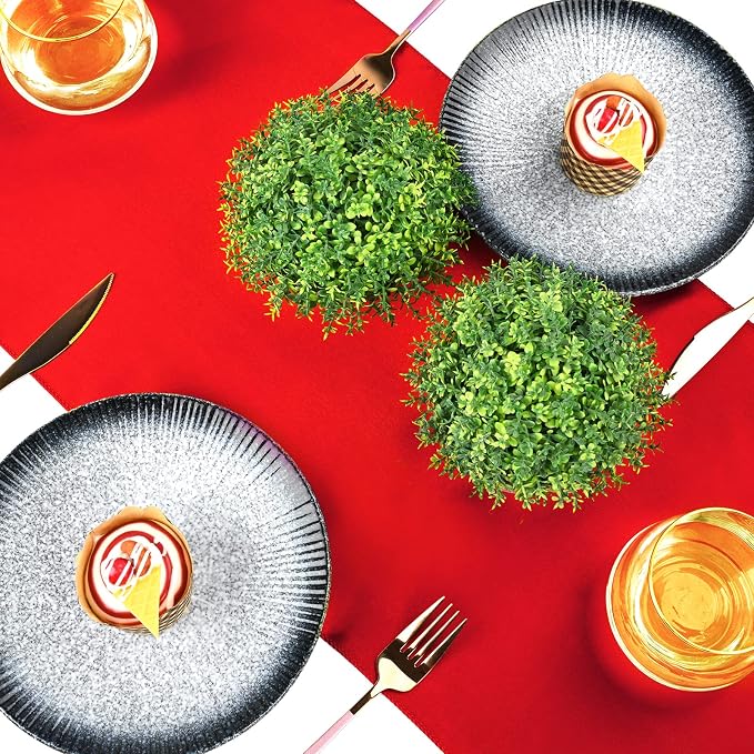 10-Pack Red 12 x 108 inches Long Premium Satin Table Runner | Wedding, - Image 6