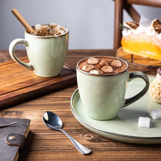 GBHOME Ceramic Coffee Mugs Set of 6, 12oz Stoneware Coffee Mugs Set - Image 5