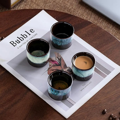 Japanese Tea Cups Set of 6, Ceramic Teacups, Chinese Tea Cups - Image 2