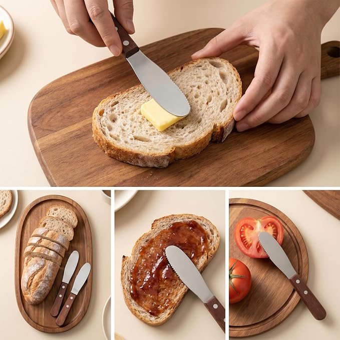 4 Pack Butter Spreader Knife Stainless Steel Cream Cheese Spreader - Image 6