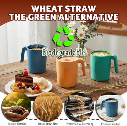 Coffee Mugs Set of 6, Wheat Straw Cups 16 OZ, Unbreakable Coffee Mugs - Image 5